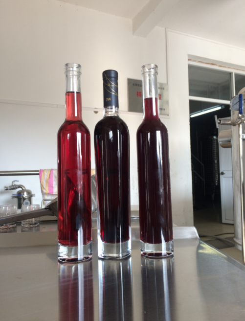 藍莓酒速冷+錯濾膜過濾效果